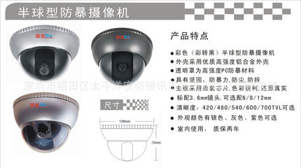 高清防暴半球監(jiān)控?cái)z像機(jī) 安全守護(hù)的明智之選